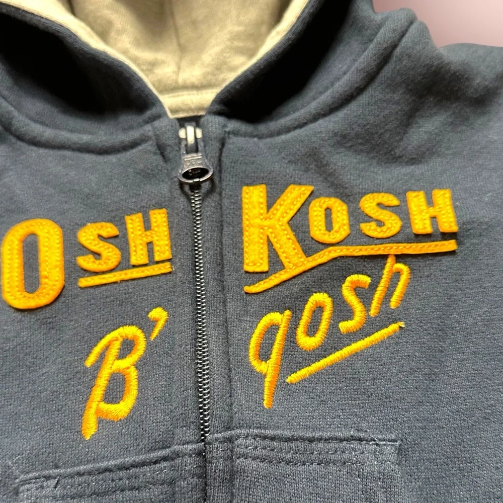 Baby OshKosh B'gosh Navy Blue Zip-Up Hoodie Sweatshirt